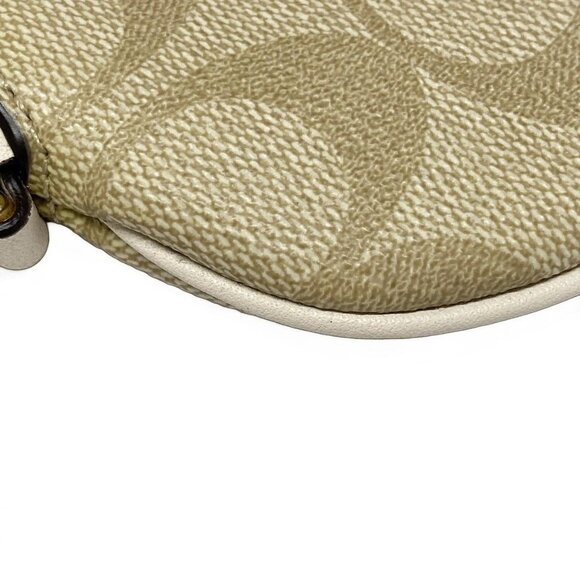 Auth COACH Signature CG762 Beige Light Brown PVC - Coin Case - Picture 4 of 12
